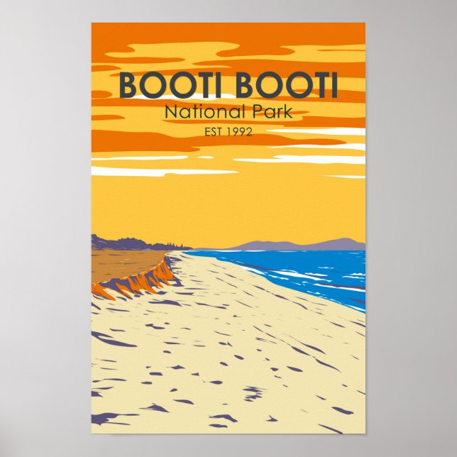 Booti Booti National Park Australia Vintage Poster (Framsidan)