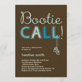 Bootie Call Baby Shower-inbjudan - Blue Inbjudningar