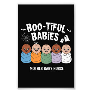 Bootiful Babies Mamma Barn Sjuksköterska Halloween Fototryck