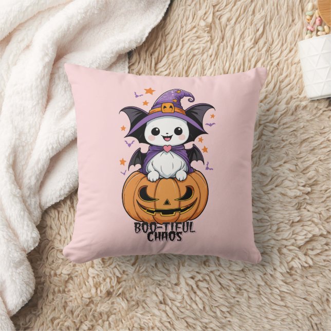 Bootiful Chaos | Fladdermus, hattar och pumpor Kudde (Filt)