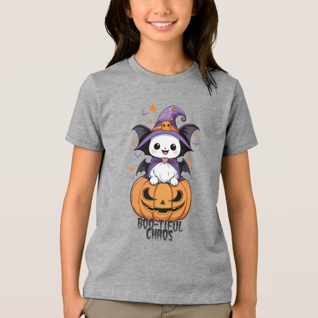 Bootiful Chaos | Fladdermus, hattar och pumpor T Shirt (Framsida)