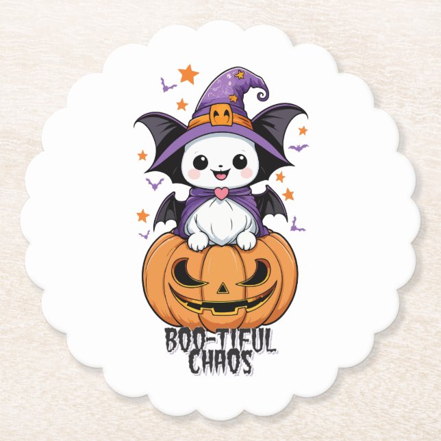 Bootiful Chaos | Fladdermus, hattar och pumpor Underlägg Papper (Framsida)