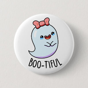 Bootiful Funny Girly Halloween Ghost Pun Knapp