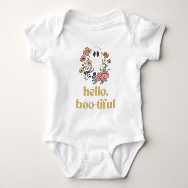 Bootiful Ghost Baby Bodykostym T Shirt (Framsida)