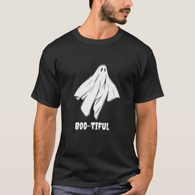 Bootiful Ghost | Cute Tee Black & White Halloween (Framsida)