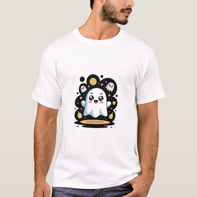 Bootiful glöd - Cute Halloween Ghost T Shirt (Framsida)