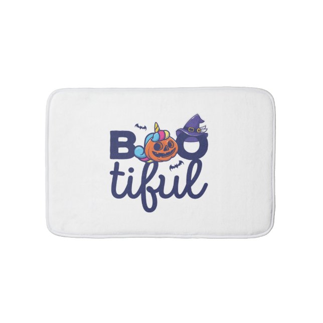 Bootiful Halloween-font Unicorn Pumpkin lantern Badrumsmatta (Framsidan)