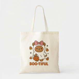 Bootiful Halloween Shirt - Cute Nalle i Gho Tygkasse