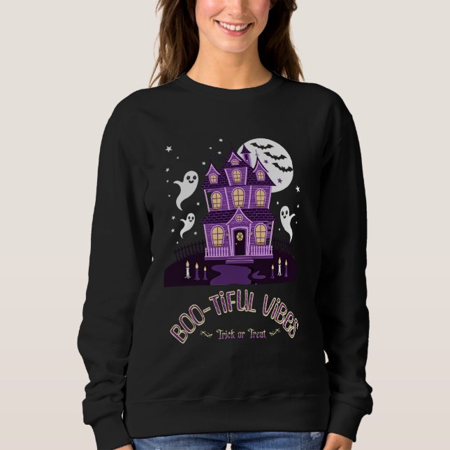 Bootiful Halloween Sweatshirt T Shirt (Framsida)