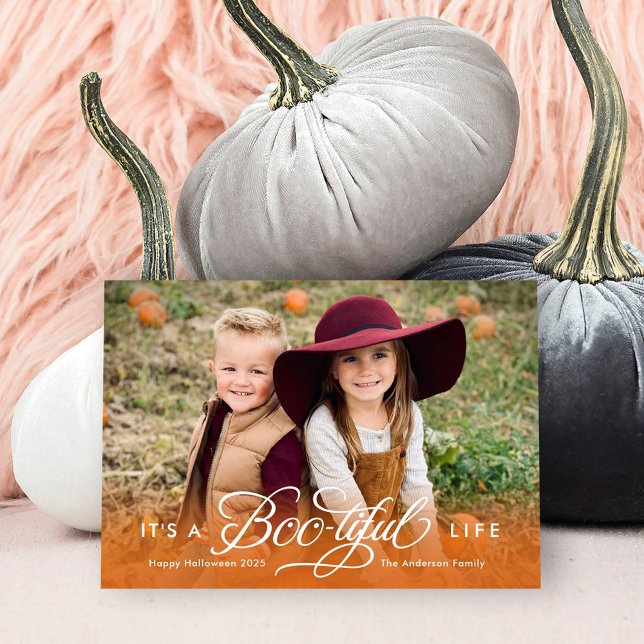 Bootiful Life Halloween-platta fotokort Kort (Skapare uppladdad)