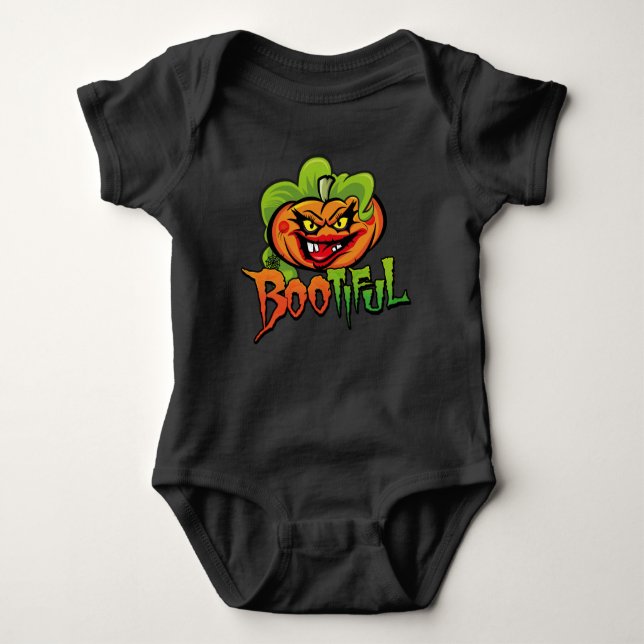Bootiful Pumpkin Halloween T-Shirt (Framsida)