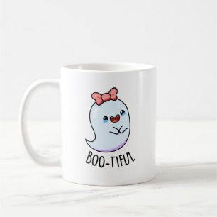 Bootiful Rolig Tjej Halloween Spöke Puns Kaffemugg