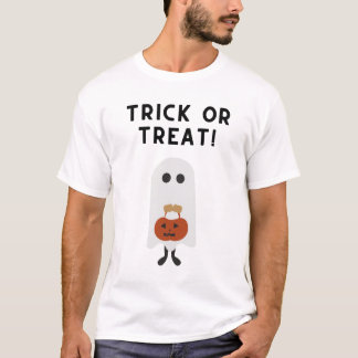 Bootiful Treats: Cute Ghost Trick-or-Treating T Shirt