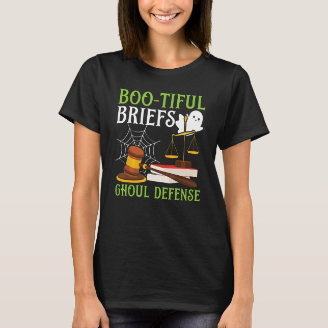 Bootike Briefs Ghoul Defence Scary Lawyer Hallow T Shirt (Framsida)