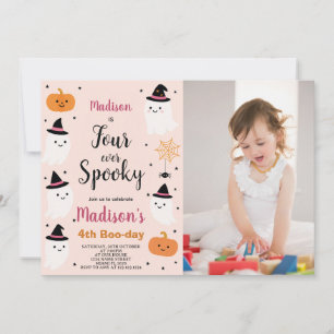 Bootike Four Kids Halloween Birthday Inbjudan