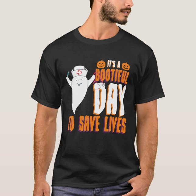 Bootitis dag att rädda Lives Halloween Nurse T Shirt (Framsida)