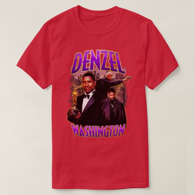 Bootleg Denzel Washington T Shirt (Design framsida)