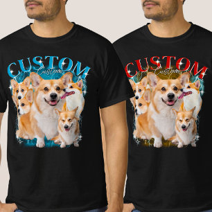 Bootleg Hund Pet Foto Djur 90s 1BK2 T Shirt