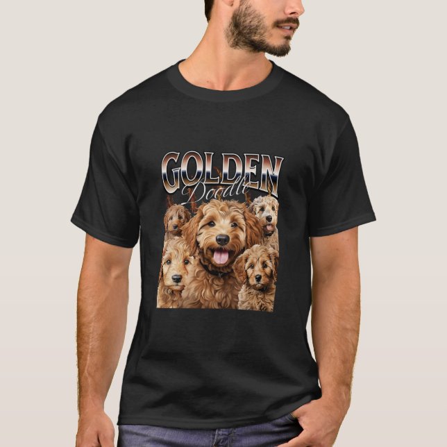 Bootleg Stil Rap Tee Goldendoodle Hund design Long (Framsida)