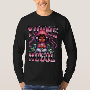 Bootleg stil, ung mogul afrikansk flicka t shirt