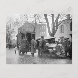 Bootleggers kraschade bil, 1922 vykort