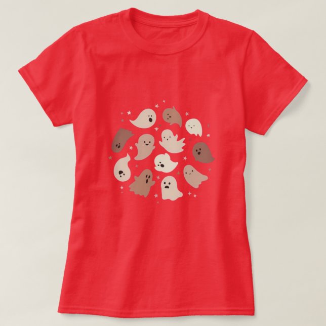 Bootröttsam Rosa: Cute Ghost Halloween Tee (Design framsida)