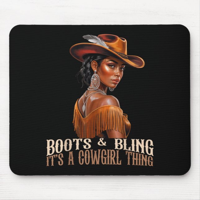 Boots &amp; Bling It's Cowgirl African Women Black Musmatta (Framsidan)