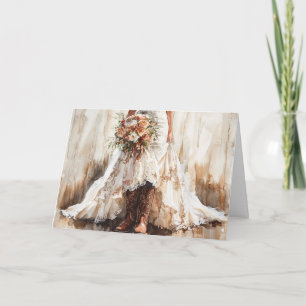 Boots and Blooms Bröllop Sentiment for Brides Kort