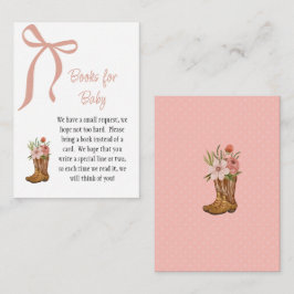 Boots and Bows Baby Girl Shower Books for Baby Tilläggskort