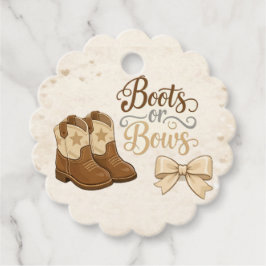 Boots and Bows Favor or Gift Tag Gåvor Etiketter