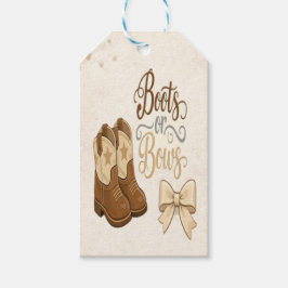 Boots and Bows Gift Tags Presentetikett