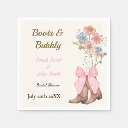 Boots and Bubbly Bridal Shower Pappersservett