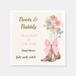 Boots and Bubbly Bridal Shower Pappersservett