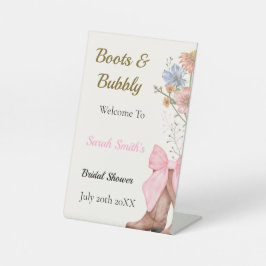 Boots and Bubbly Bridal Shower Welcome