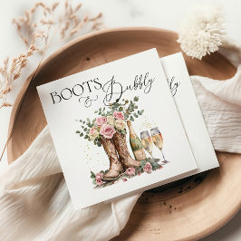 Boots and Bubbly Rustic Western Bridal Shower Pappersservett