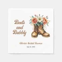 Boots and Bubbly Rustic Western Bridal Shower  Pappersservett