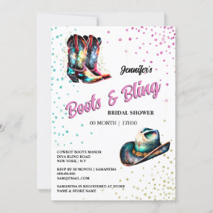 Boots Bling cowgirl boots glam stetson shimmer Inbjudningar