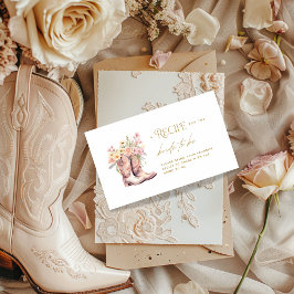 Boots Blommigt Flowers Recipe Cowgirl Möhippa Tilläggskort