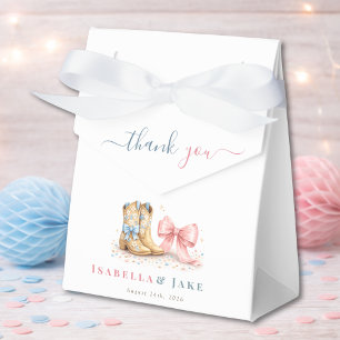 Boots & Bows Könsbestämning Tack Presentaskar