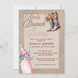 Boots Brunch & Bubly Inbjudningskort för möhippan