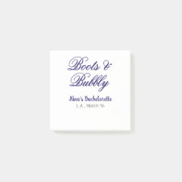 Boots & Bubble möhipparty namn purpleplace Post-it Block