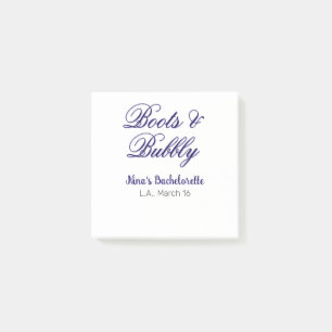 Boots & Bubble möhipparty namn purpleplace Post-it Block
