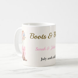 Boots & Bubbly Bröllopsdusch Kaffemugg