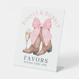 Boots Bubbly Western Bridal Shower Favor 