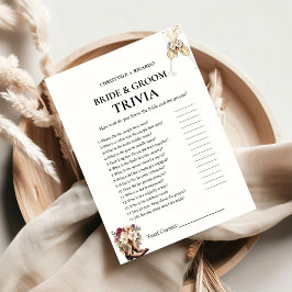 Boots & Bubly bride & Groom Trivia-spelkort Meddelande