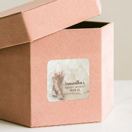 Boots & Bubly Texas Bride in Boots Möhippa Fyrkantigt Klistermärke