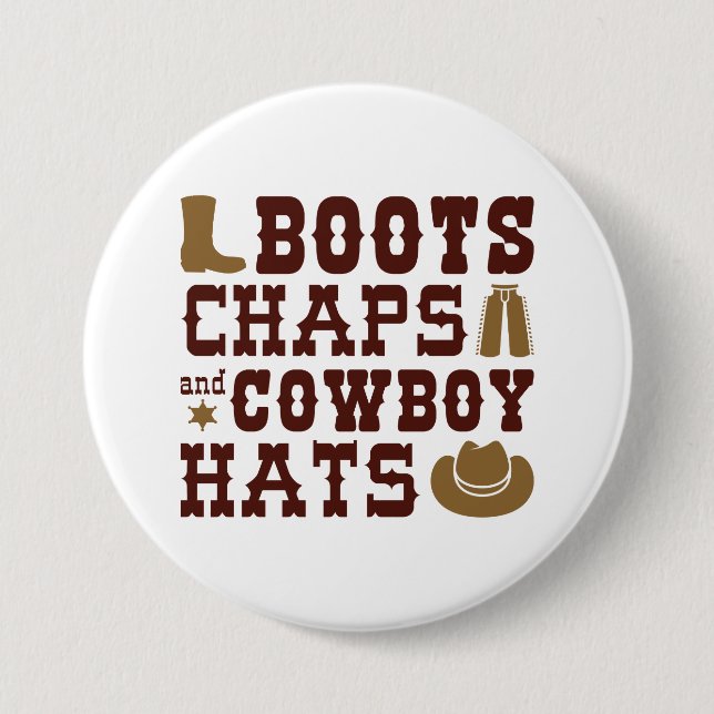 Boots chaps and cowboyhattar knapp (Framsida)