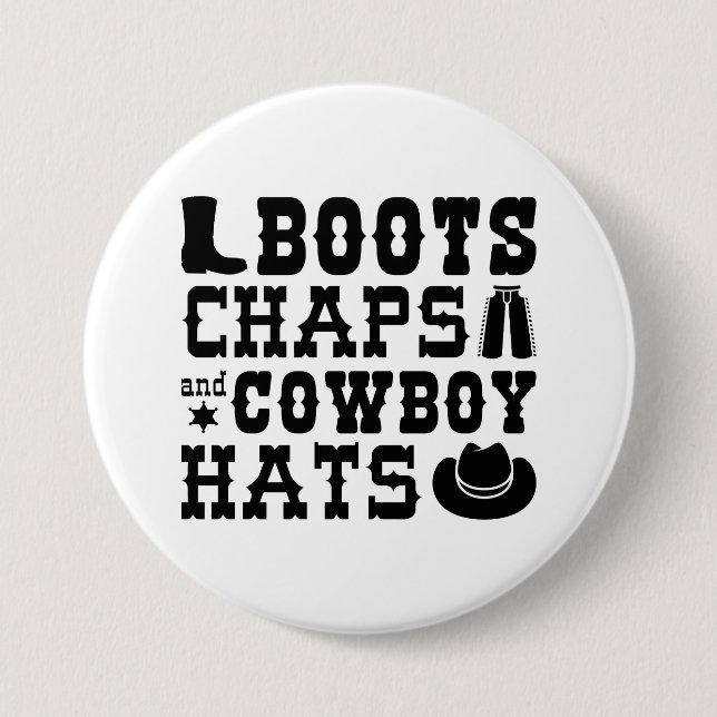 Boots chaps and cowboyhattar knapp (Framsida)