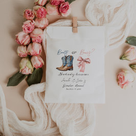 Boots eller Bows Blue Rosa Gender Reveal Party