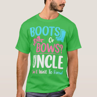 Boots eller Bows farbror Gender Reveal Gravid Anno T Shirt